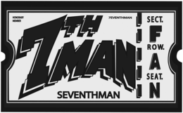 HONORARY MEMBER 7TH MAN 7EVENTHMAN SEVENTHMAN SECT. F ROW. A SEAT. N trademark