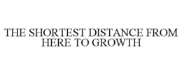 THE SHORTEST DISTANCE FROM HERE TO GROWTH trademark