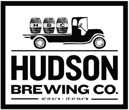 HBC HUDSON BREWING CO. 42° 15' 5.1" N | 73° 47' 53.4" W trademark