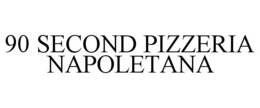 90 SECOND PIZZERIA NAPOLETANA trademark