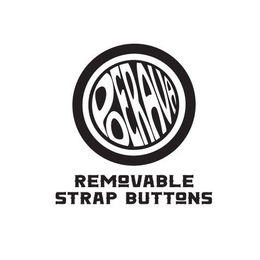 POERAVA REMOVABLE STRAP BUTTONS trademark