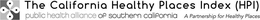 THE CALIFORNIA HEALTHY PLACES INDEX (HPI) PUBLIC HEALTH ALLIANCE OF SOUTHERN CALIFORNIA A PARTNERSHIP FOR HEALTHY PLACES trademark