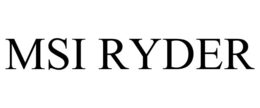 MSI RYDER trademark