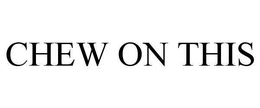 CHEW ON THIS trademark
