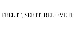 FEEL IT, SEE IT, BELIEVE IT trademark
