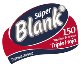 SUPER BLANK O 150 TOALLAS BLANCAS TRIPLE HOJA DISPENSAN UNA A UNA trademark