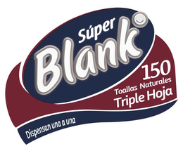 SUPER BLANK O 150 TOALLAS NATURALES TRIPLE HOJA DISPENSAN UNA A UNA trademark