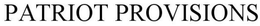 PATRIOT PROVISIONS trademark