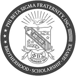 PHI BETA SIGMA FRATERNITY, INC. FOUNDED1914 BROTHERHOOD SCHOLARSHIP SERVICE trademark