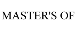 MASTER'S OF trademark