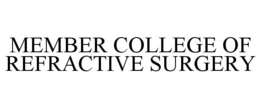 MEMBER COLLEGE OF REFRACTIVE SURGERY trademark
