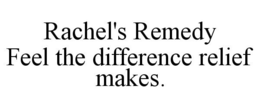 RACHEL'S REMEDY FEEL THE DIFFERENCE RELIEF MAKES. trademark