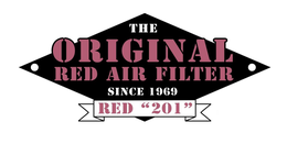 THE ORIGINAL RED AIR FILTER SINCE 1969 RED "201" trademark