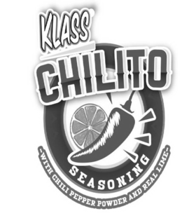 KLASS CHILITO SEASONING WITH CHILI PEPPER POWDER AND REAL LIME trademark