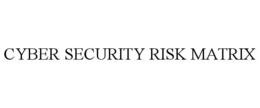 CYBER SECURITY RISK MATRIX trademark
