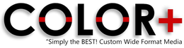 COLOR+ "SIMPLY THE BEST! CUSTOM WIDE FORMAT MEDIA trademark