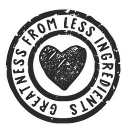 GREATNESS FROM LESS INGREDIENTS trademark