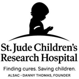 ST. JUDE CHILDREN'S RESEARCH HOSPITAL FINDING CURES. SAVING CHILDREN. ALSAC ·  DANNY THOMAS, FOUNDER trademark