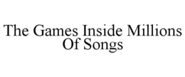THE GAMES INSIDE MILLIONS OF SONGS trademark