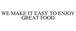 WE MAKE IT EASY TO ENJOY GREAT FOOD trademark