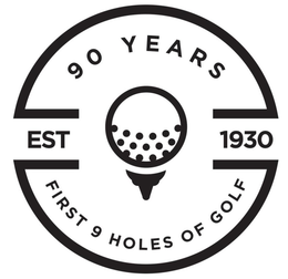 EST 1930 90 YEARS FIRST 9 HOLES OF GOLF trademark