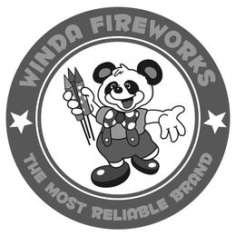 WINDA FIREWORKS THE MOST RELIABLE BRAND trademark