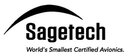 SAGETECH WORLD'S SMALLEST CERTIFIED AVIONICS. trademark