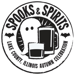 SPOOKS & SPIRITS LAKE COUNTY, ILLINOIS AUTUMN CELEBRATION trademark