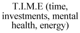 T.I.M.E (TIME, INVESTMENTS, MENTAL HEALTH, ENERGY) trademark