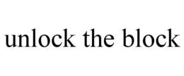 UNLOCK THE BLOCK trademark