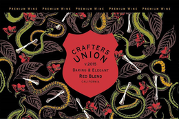 PREMIUM WINE PREMIUM WINE PREMIUM WINE PREMIUM WINE PREMIUM WINE CRAFTERS UNION V.2015 DARING & ELEGANT RED BLEND CALIFORNIA trademark