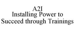 A2I INSTALLING POWER TO SUCCEED THROUGHTRAININGS trademark