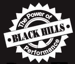 THE POWER OF PERFORMANCE BLACK HILLS trademark