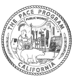 PUBLIC WORKS THE PACE PROGRAM DOCENDO DISCIMUS CALIFORNIA trademark