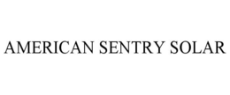 AMERICAN SENTRY SOLAR trademark