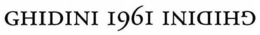 GHIDINI 1961 INIDIHG trademark