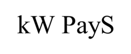 KW PAYS trademark
