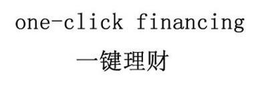 ONE-CLICK FINANCING trademark