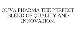 QUVA PHARMA THE PERFECT BLEND OF QUALITY AND INNOVATION. trademark