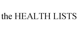THE HEALTH LISTS trademark