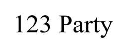 123 PARTY trademark