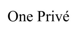 ONE PRIVÉ trademark
