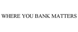 WHERE YOU BANK MATTERS trademark
