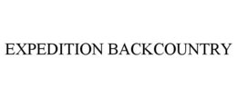 EXPEDITION BACKCOUNTRY trademark
