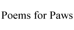 POEMS FOR PAWS trademark