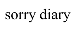 SORRY DIARY trademark