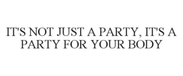 IT'S NOT JUST A PARTY, IT'S A PARTY FOR YOUR BODY trademark
