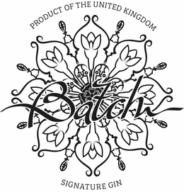 PRODUCT OF THE UNITED KINGDOM BATCH SIGNATURE GIN trademark