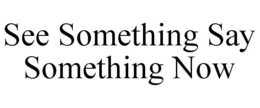 SEE SOMETHING SAY SOMETHING NOW trademark