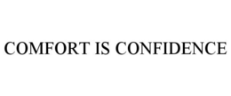 COMFORT IS CONFIDENCE trademark